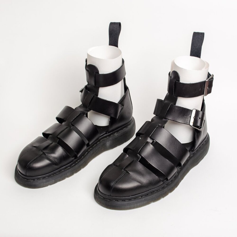 Dr. Marten's Gladiator Sandals - Men's US 10 - Black Leather